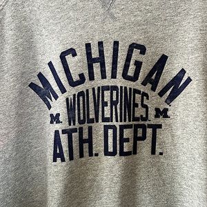 Adidas 2XL Michigan Wolverines Gray Sweatshirt